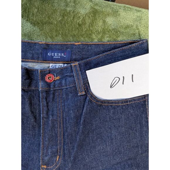 Vtg Guess Jeans 100% Cotton Relaxed Fit Size 28 Dark Wash Preppy Retro Classic - Picture 12 of 12